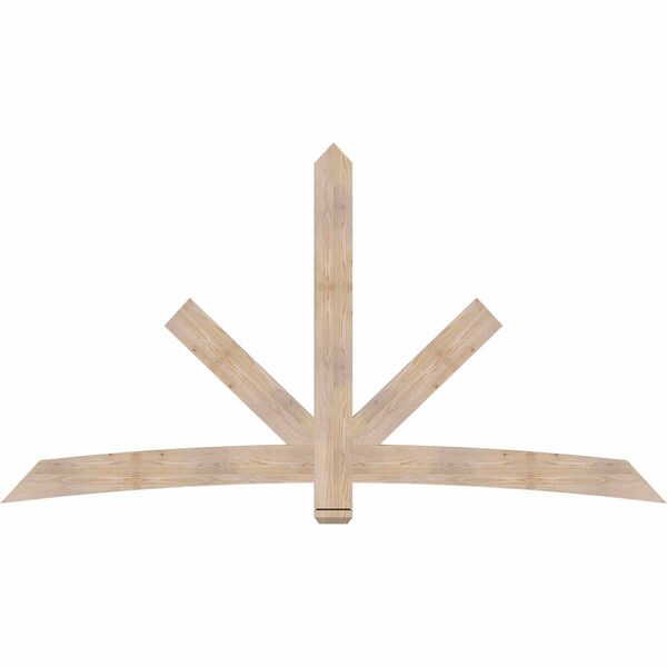 Ekena Millwork Alberta Smooth Timber Gable Bracket, Douglas Fir, 96"W x 52"H x 1 1/2"D x 5 1/2"F, 13/12 Pitch GBW096X52X0206ALB00SDF - main